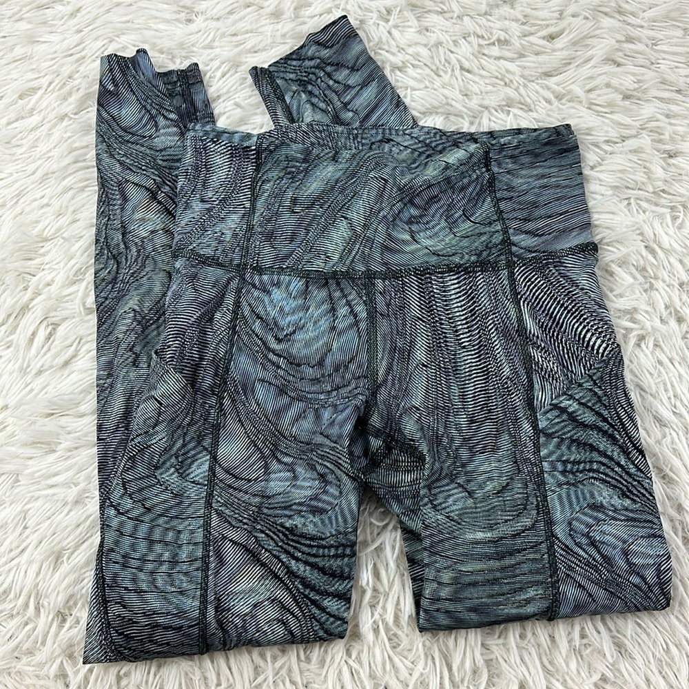 Lululemon Fast and Free Tight 25" *Non-Reflective Nulux Dimensional Icing Blue M